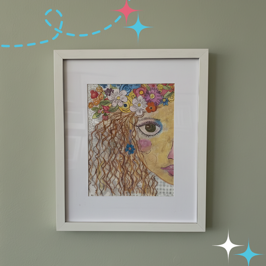 Laura Heine Flower Shop #3 Fabric Collage Class