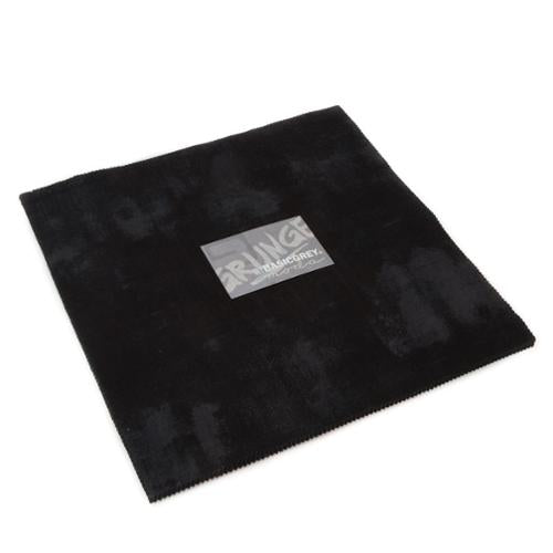 Black towel with a brand logo on a white background