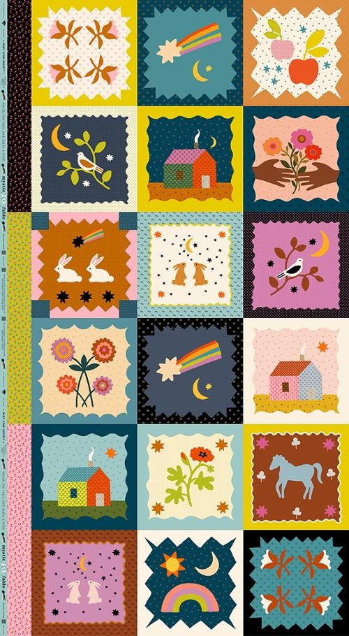 Ruby Star Society Mystic Fable panel by Alexia Abegg 18 squares for fussy cutting