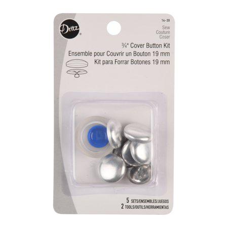 Dritz cover button kit packaging on a white background