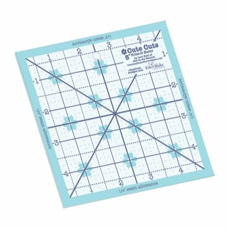 Grid cutting mat with measurements on a white background