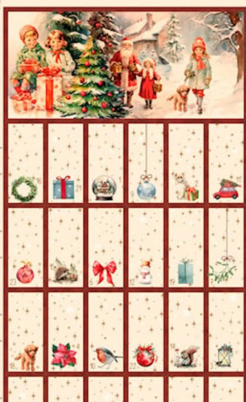Blank - Vintage Christmas - 4504P-172 Cream Panel