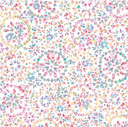 Kaleidoscope Geo White