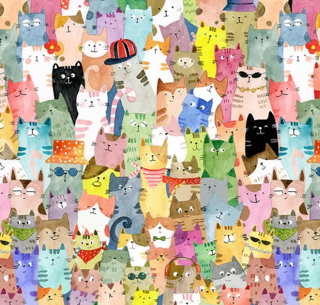 Windham Cats Around Town Full of Purrsonality 54997 multicolor
