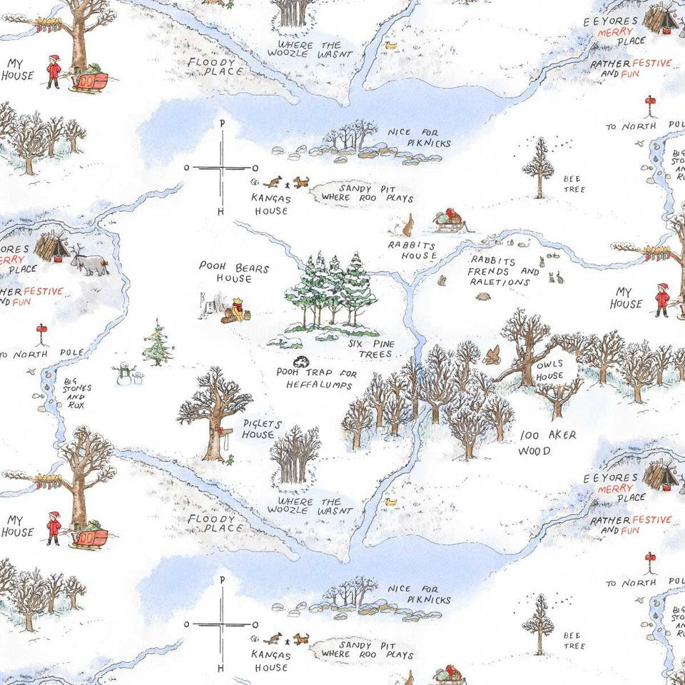Studio E - 9105-07 Snow || Christmas at Pooh Corner