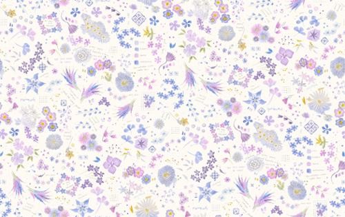 Moda - Delphinium - Janet Clare - Multi Collage