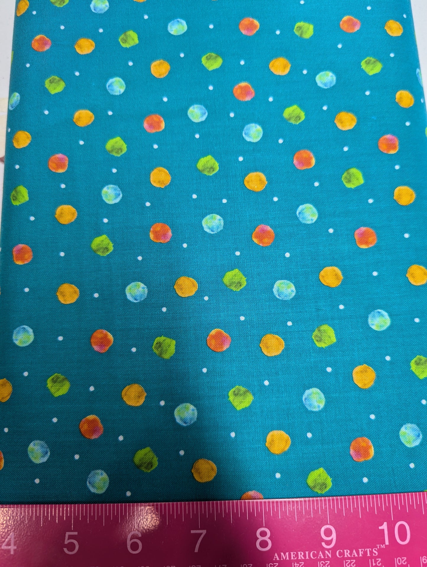 QT Fly Free Dots Turquoise quilting cotton