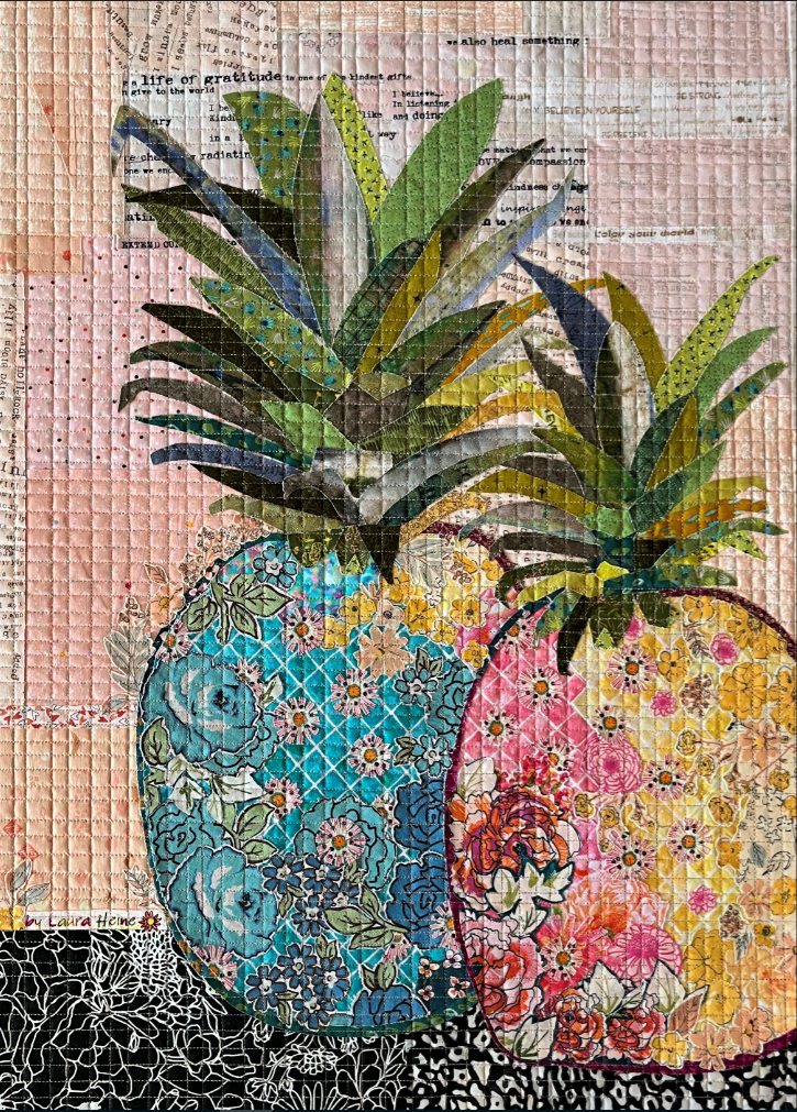 Pineapples Collage Quilt Pattern by Laura Heine