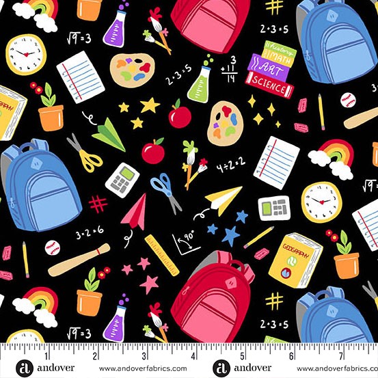 Andover - Back to School - School Supplies Black - A-10240-K