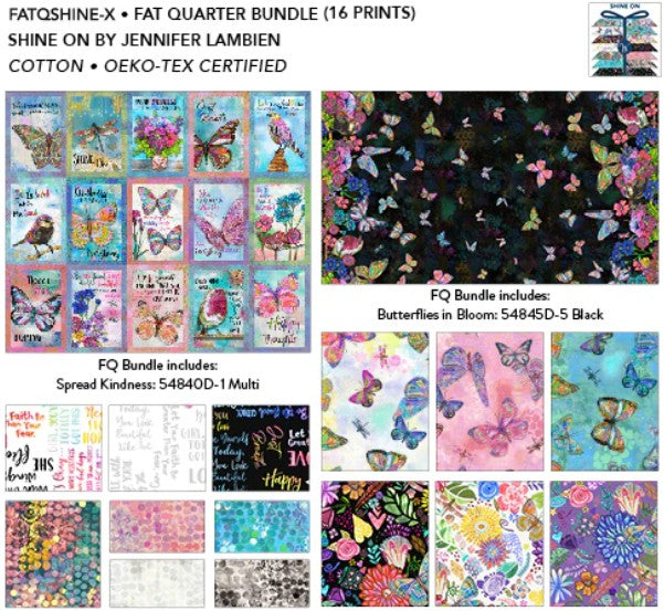 Windham Shine On fat quarter bundle multicolor quilting fabric