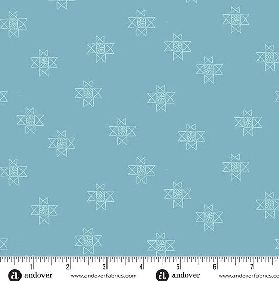 andover-Sapphire Ohio Star 1572B Petals and Stitches by Stephanie Organes