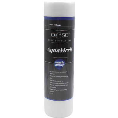 Oesd Aquamesh Wash-Away Embroidery Stabilizer White 15" x 10 Yard Roll