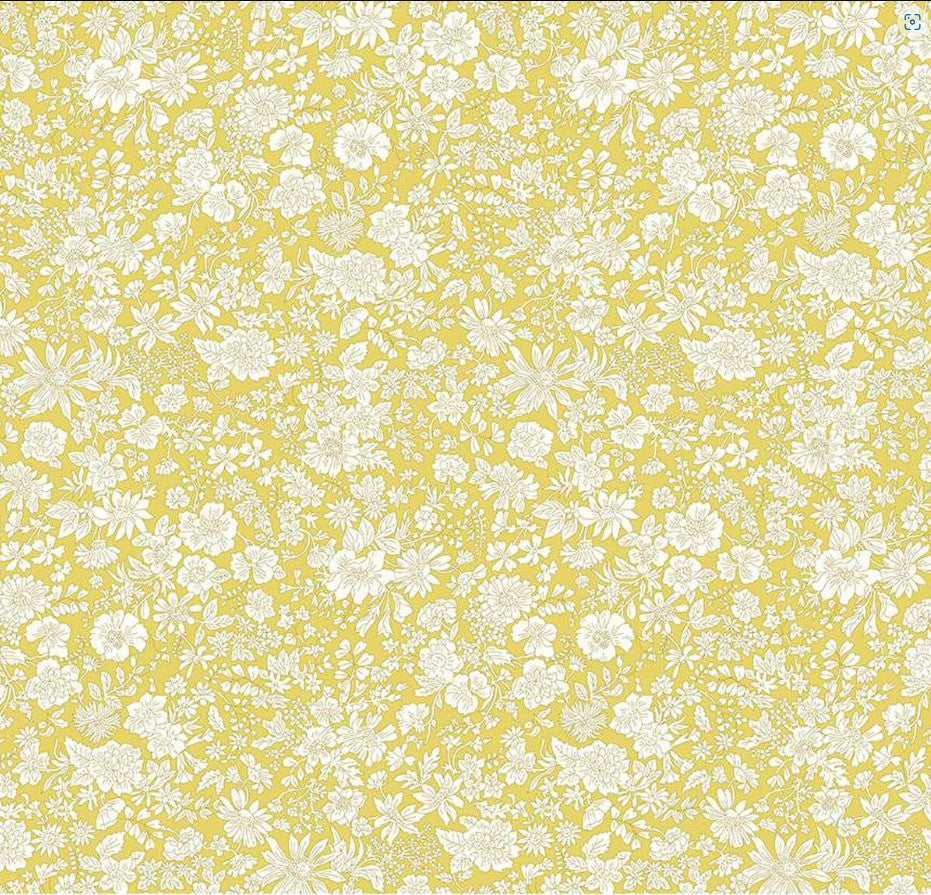 Liberty Emily Belle Lime green floral quilting fabric