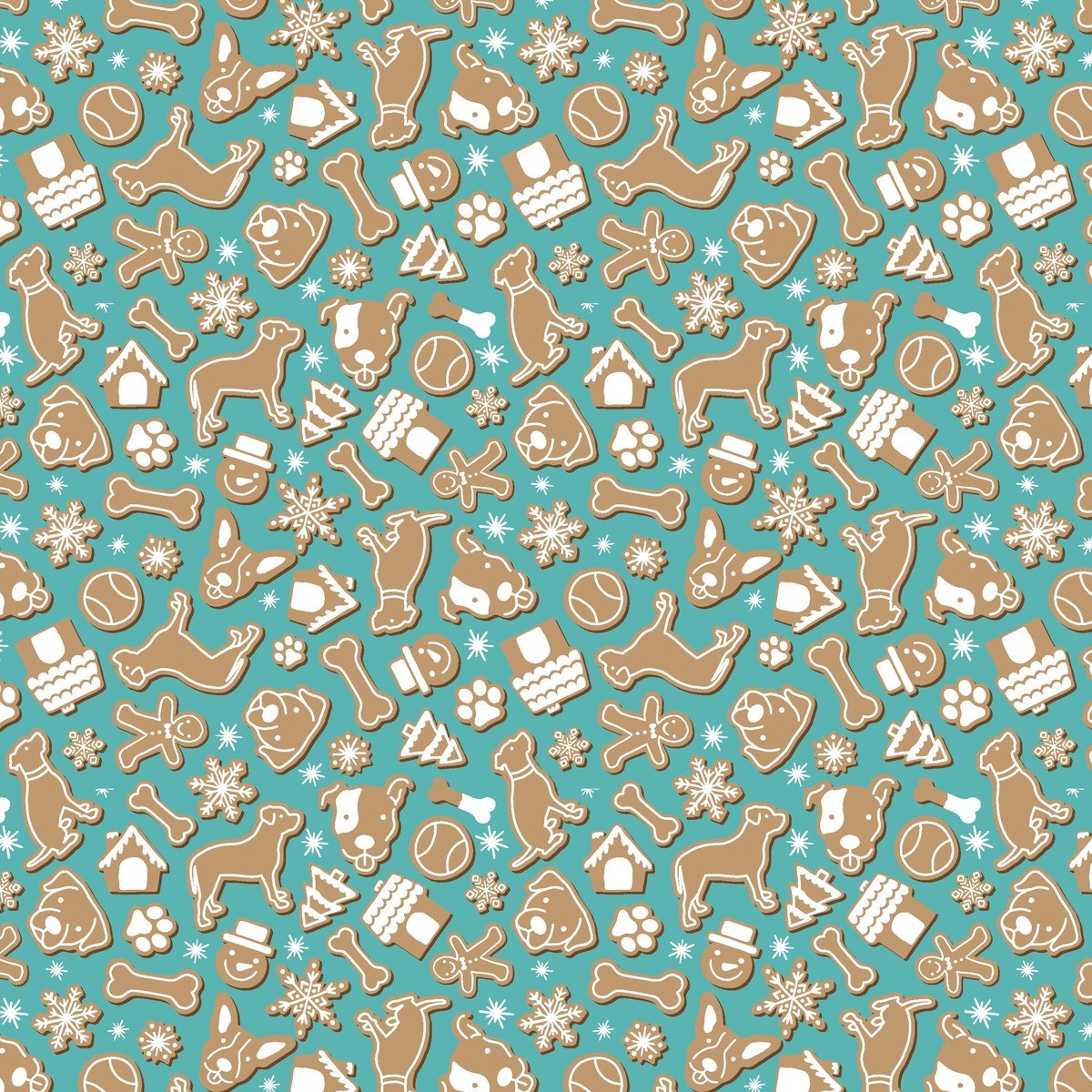Blank - Winter Waggers - Devon Design Co. - 4771-13 aqua