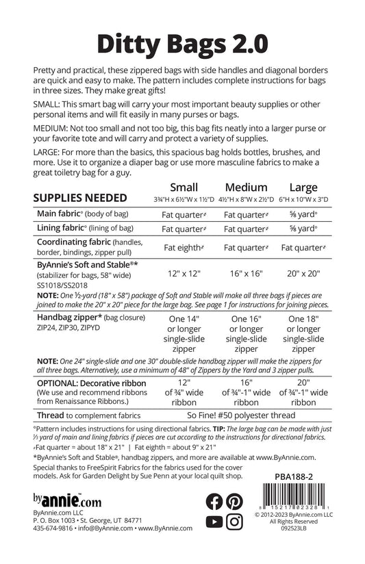 Ditty Bags 2.0 - Pattern