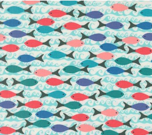 Moda Reef School of Fish Pearl 27344-11 Kate Spain quilting cotton
