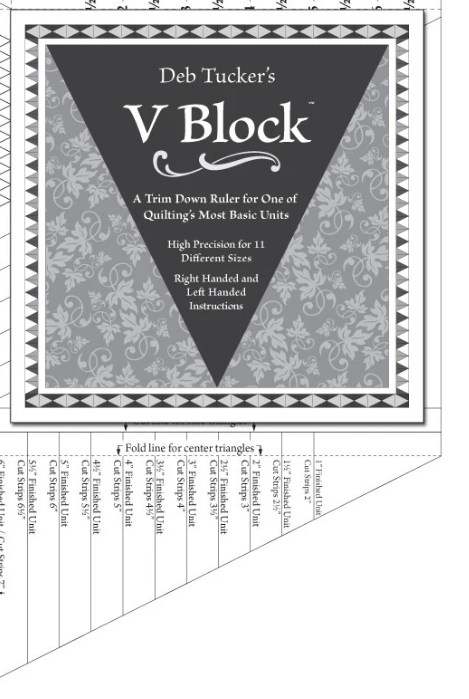 Studio 180 Design V Block precision quilting ruler by Deb Tucker