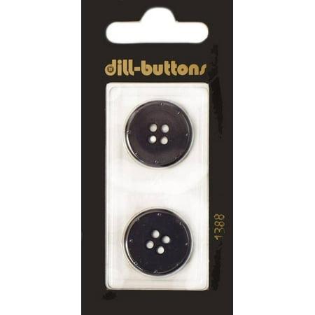 Dill Buttons 20mm 2pc 4 Hole Navy