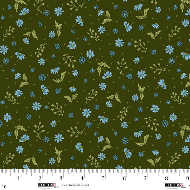 Studio E Ashdown Forest 8409-67 Dark Green quilting cotton fabric