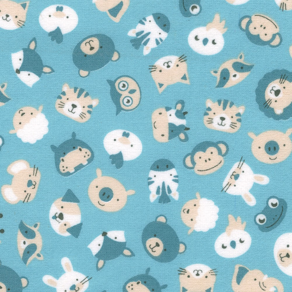 Robert Kaufman Cozy Cotton Flannel Animals Rain flannel