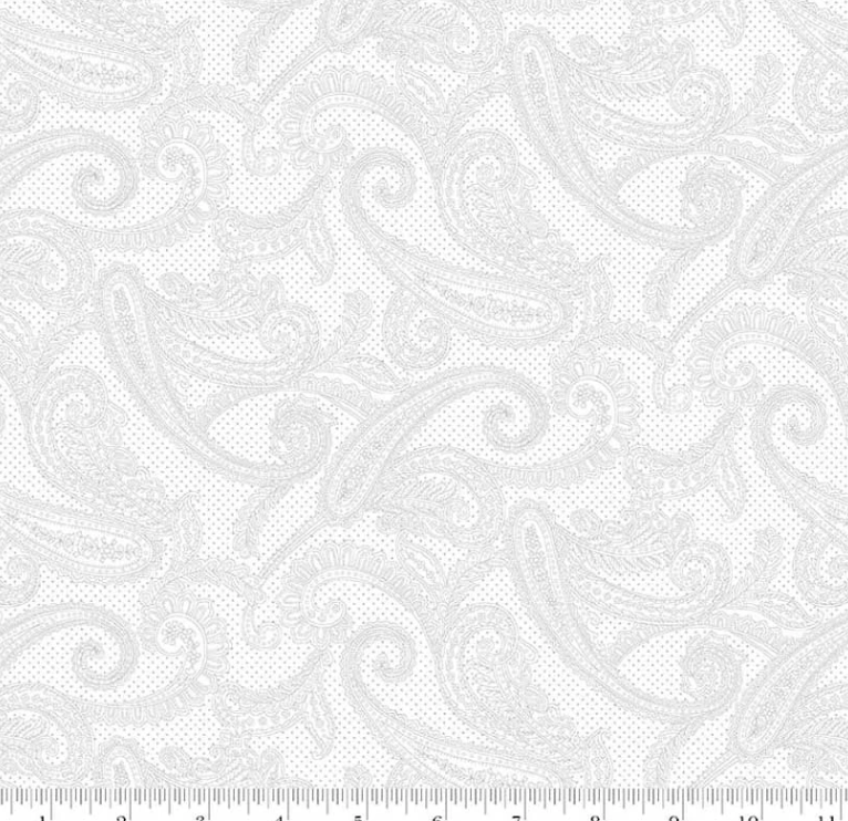 Studio E Best of Cream and Sugar Sophisticated Paisley 8928-01W tone-on-tone cream blender