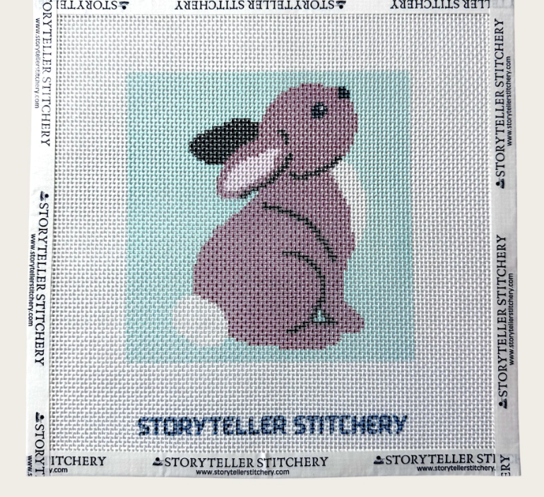 Storyteller Stitchery - Hopeful Bunny Needlepoint Kit - 18 Mesh Canvas