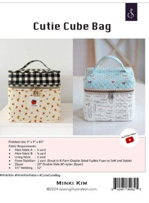 Minki Kim Cutie Cube Bag sewing pattern for structured cube bag