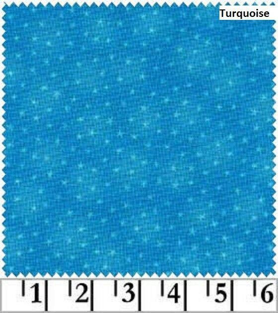 Blank Starlet Star Teal quilting fabric