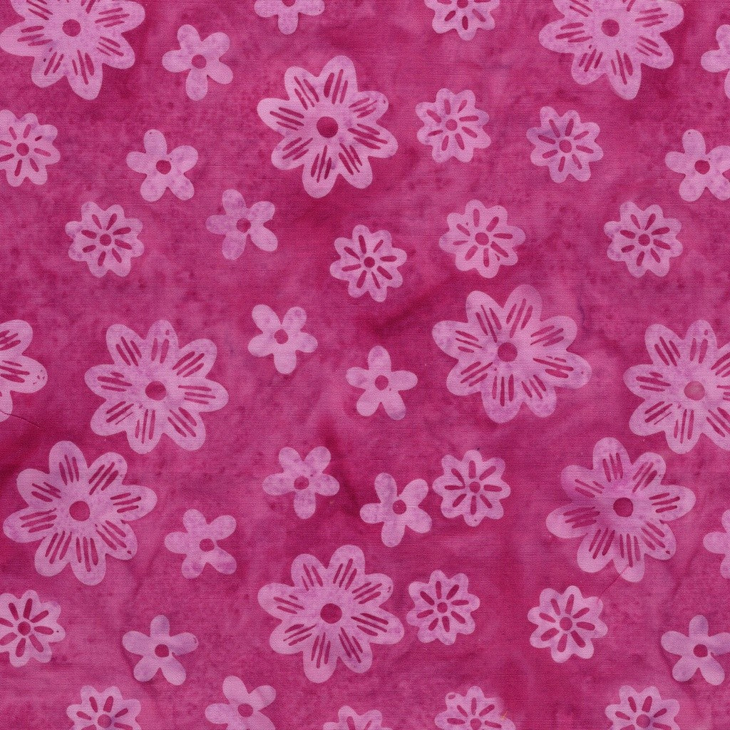 Lumin Fabrics - Kate Colleran - Spring Fling - Assorted Flowers - Pink Raspberry