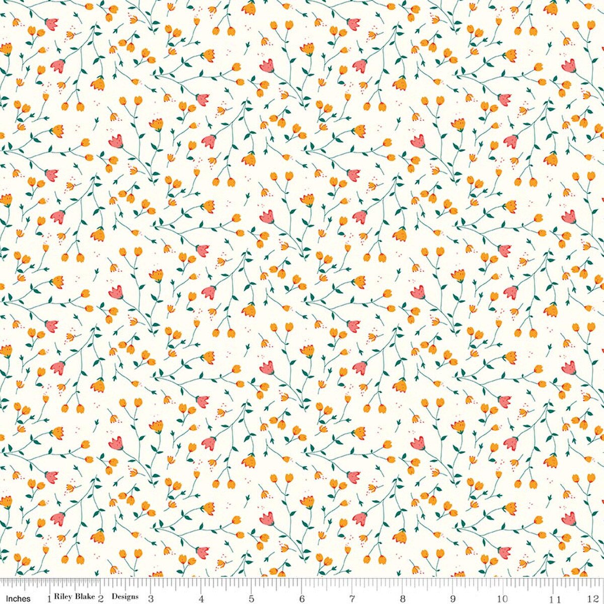 Riley Blake Serendipity 2 Floral Cream quilting cotton