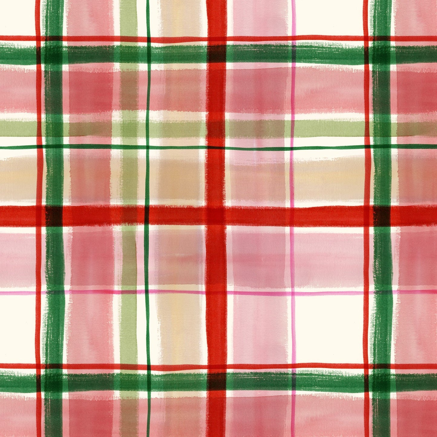 Lewis and Irene - Merry Happy Christmas - Bluebellgray - Christmas Tartan - Red - BG096