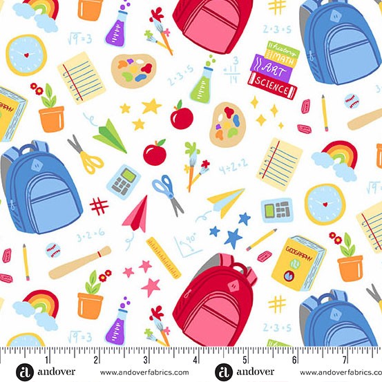 Andover - Back to School - School Supplies White - A-10240-L
