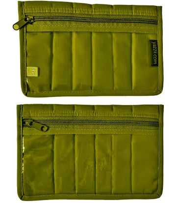 Yazzii 2 Piece Pouches set in Green for sewing notions organization