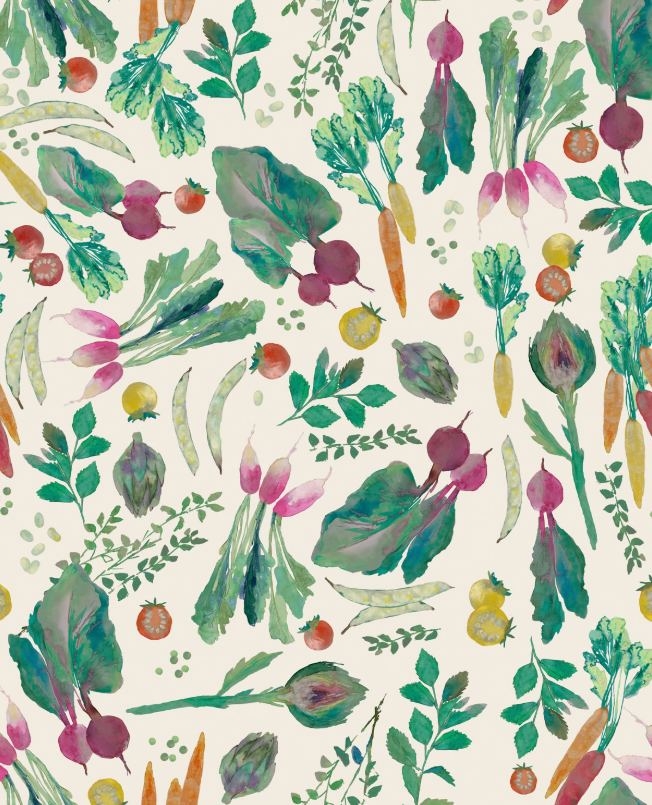 Lewis & Irene - Vegetable Patch - Bluebellgray - Vegetable Patch - Ecru - BG076