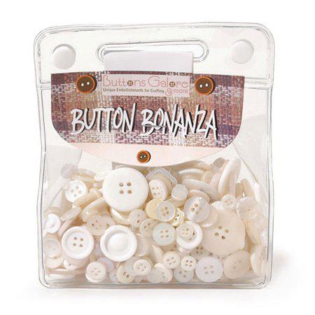 Assorted white buttons 1/2 pound bulk bag sewing notion
