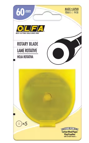 RTY3 60mm rotary blade 5-count bulk replacement pack