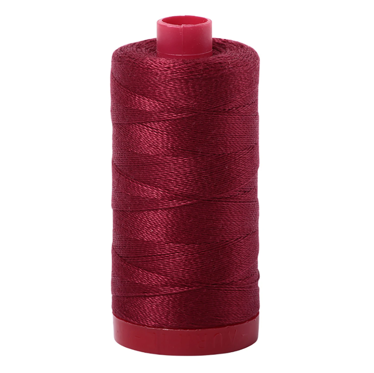 Aurifil - Cotton Embroidery Thread 12wt 356yds - Dark Carmine Red 2460