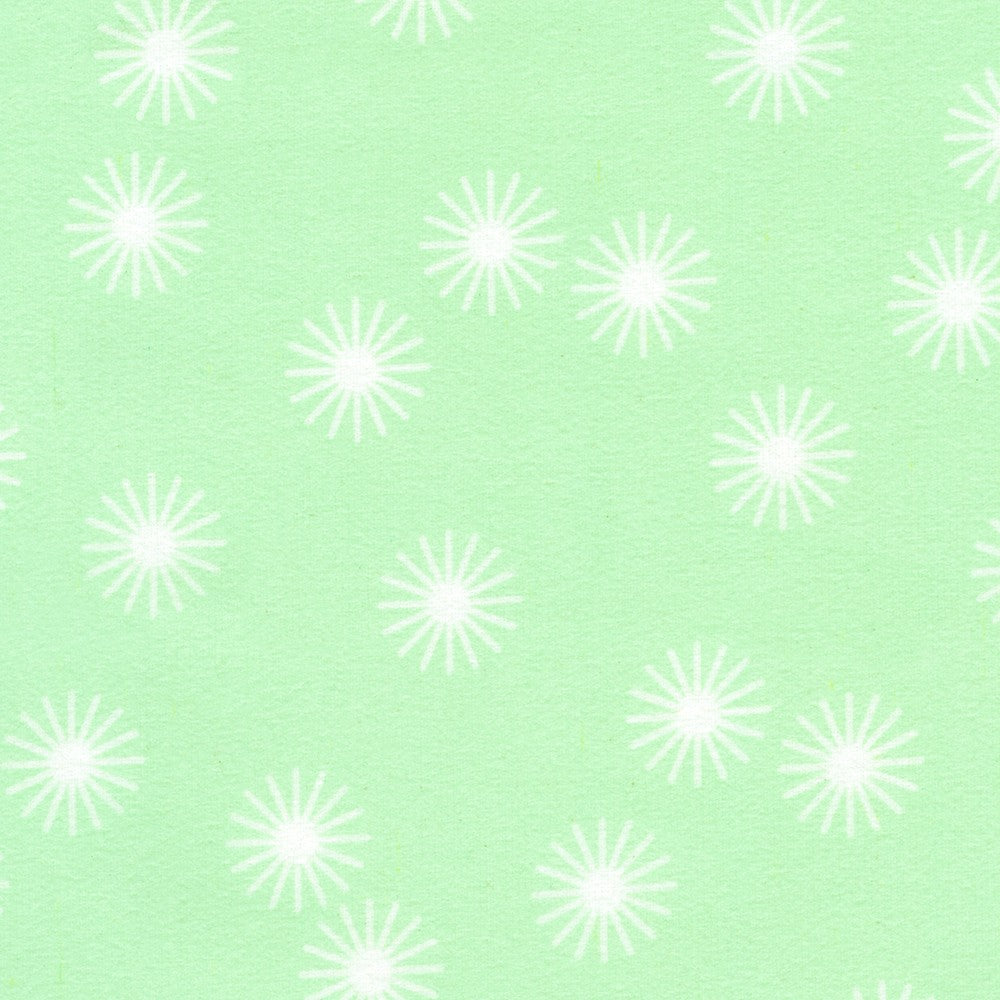Cozy Cotton Flannel, Sunburst, Mint