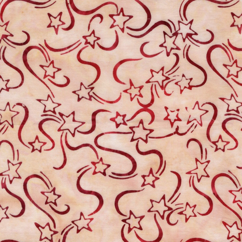 Island Batiks - Freedom Rings - Stars and Swoops Neutral Beige