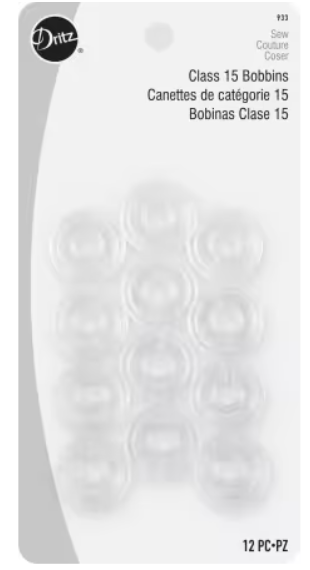 Dritz - Bobbin Plastic Class 15 Bonus Pack 12ct