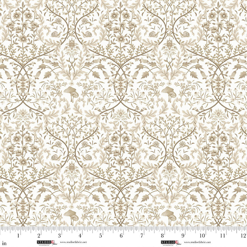 Studio E Ashdown Forest 8402-04 White quilting cotton fabric