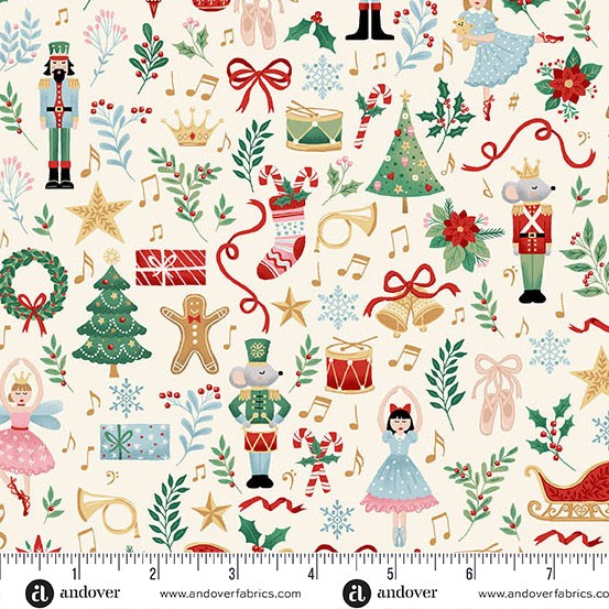 Andover - Makower UK - Nutcracker - Fairytale Cream 223-Q