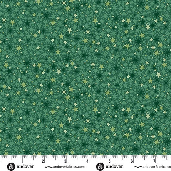 Andover - Makower UK - Nutcracker - Twinkle Green 225-G