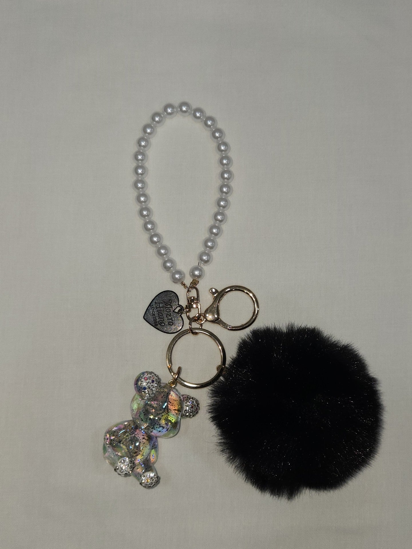 Bling Bear Keychain - Black