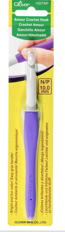 Clover aluminum crochet hook 10.0mm size N P