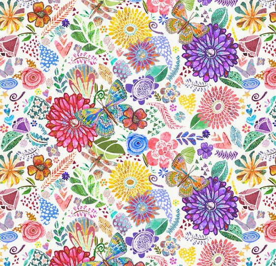 Windham Shine On 54842D-4 White quilting fabric