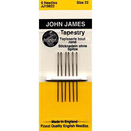 John James Colonial tapestry hand needles size 22 6 pack notion