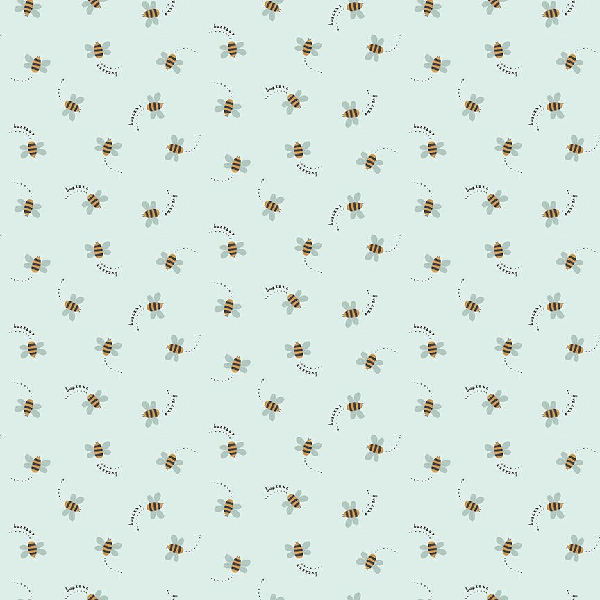 Dear Stella Buzzy Bees Fog STELLA-D3226 quilting fabric