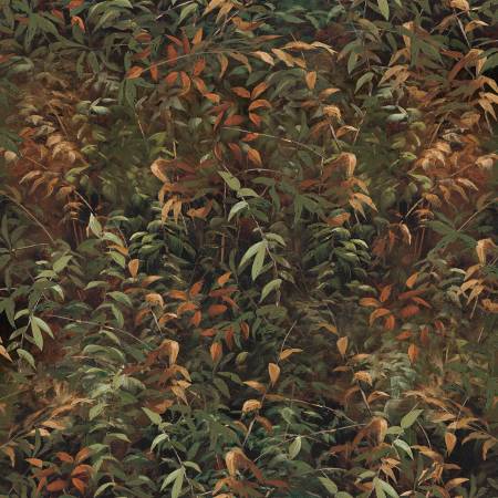 Wild Wings Crested Ringneck Field Leaves quilting fabric