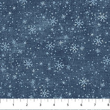 Northcott - Village Folk -Snowflake Blue F28828-44